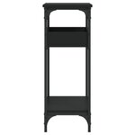 vidaXL Table console avec étagère noir 75x29x75 cm bois d'ingénierie