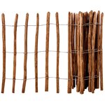 vidaXL Clôture à piquets Bois de noisetier 90x500 cm