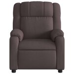 vidaXL Fauteuil de massage inclinable Marron foncé Tissu