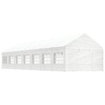 vidaXL Belvédère avec toit blanc 15 61x4 08x3 22 m polyéthylène