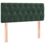vidaXL Sommier à lattes de lit avec matelas et LED Vert foncé 90x200cm