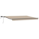 vidaXL Auvent Manuel Rétractable avec LED Beige 400x350 cm