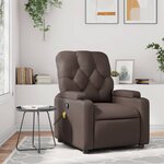 vidaXL Fauteuil de massage inclinable Marron Similicuir
