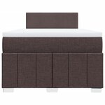 vidaXL Sommier à lattes de lit et matelas marron foncé 120x190cm tissu