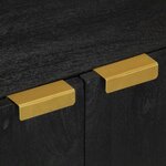 vidaXL Armoire lavabo de salle de bain noir bois d'ingénierie