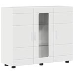 vidaXL Buffet Blanc brillant 55 5 x 29 x 100 cm Bois d'ingénierie