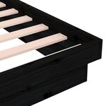vidaXL Cadre de lit sans matelas noir bois massif