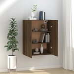 vidaXL Armoire suspendue Chêne marron 69 5x34x90 cm Bois d'ingénierie