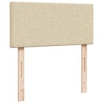 vidaXL Lit ottoman avec matelas crème 100x200 cm tissu