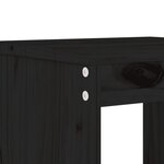 vidaXL Tabourets de jardin lot de 2 noir 40x36x45 cm bois massif pin