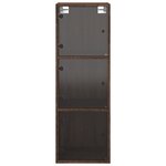 vidaXL Armoire murale avec portes en verre chêne marron 35x37x100 cm
