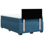 vidaXL Sommier à lattes de lit et matelas Bleu foncé 120x200cm Velours