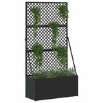vidaXL Cache-pot de jardin Noir 70 x 30 x 135 cm Métal