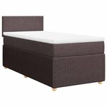 vidaXL Sommier à lattes de lit avec matelas Marron foncé 100x200 cm