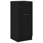 vidaXL Buffet noir chêne 30x30x70 cm MDF