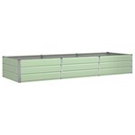 vidaXL Jardinière Vert pastel 195 x 100 x 45 cm Acier galvanisé