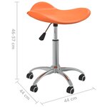 vidaXL Chaise pivotante de salle à manger Orange Similicuir