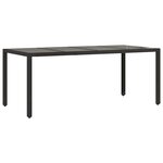 vidaXL Ensemble de bistro de jardin 7 Pièces coussins noir poly rotin