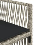 vidaXL Ensemble à manger de jardin et coussins 17 Pièces gris clair rotin