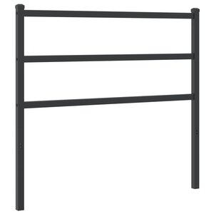 vidaXL Tête de lit métal noir 100 cm