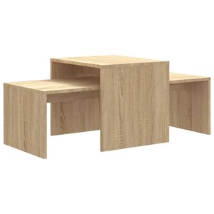 vidaXL Ensemble de tables basses Chêne sonoma bois d’ingénierie