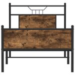 vidaXL Cadre de lit sans matelas chêne fumé 80x200cm bois d'ingénierie