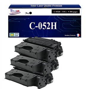 T3AZUR - 3x Toners compatibles avec Canon 052H pour Canon MF-421dw  MF-426dw  MF-428x  MF-429x Noir - 9 200p