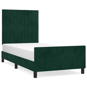 vidaXL Cadre de lit sans matelas vert foncé 80x200 cm velours