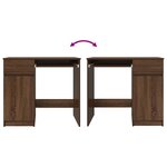 vidaXL Bureau chêne marron 86x49x76 cm bois d'ingénierie