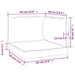 vidaXL Coussins de palette lot de 3 vert vif tissu oxford