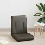 vidaXL Fauteuil de sol ajustable Gris Simili cuir