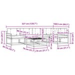 vidaXL Ensemble de canapés d'extérieur 6 Pièces Blanc et Beige