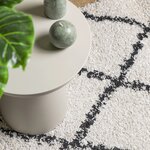 vidaXL Tapis shaggy à poils longs moderne crème et noir 80x150 cm