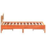 vidaXL Cadre de lit sans matelas cire marron 200x200cm bois pin massif