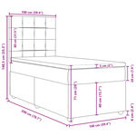 vidaXL Sommier à lattes de lit avec matelas Bleu 100x200 cm Tissu