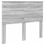 vidaXL Cadre de lit Gris Sonoma 135 x 190 cm Bois d'ingénierie