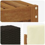 vidaXL Ensemble de canapés d'extérieur 6 pc Naturel et Crème Polyester