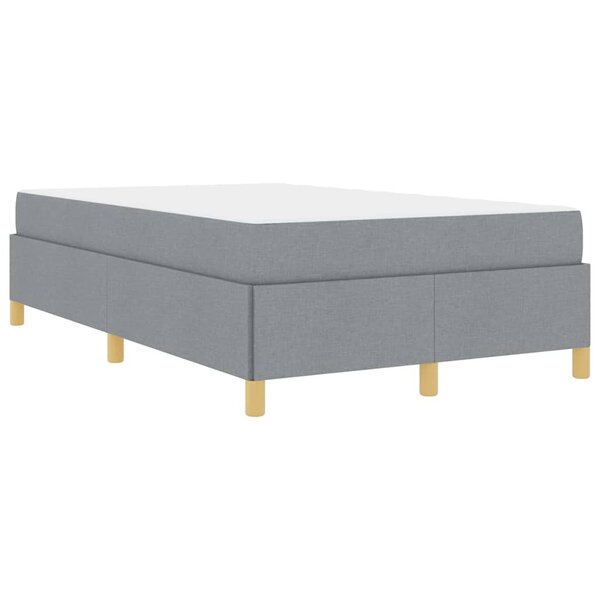 vidaXL Cadre de lit avec matelas Gris clair 120 x 190 cm tissu