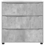vidaXL Armoire de rangement Gris béton 80 x 31 x 81 cm