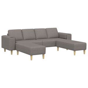 vidaXL Ensemble de Canapés Taupe tissu
