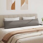 vidaXL Coussins de canapé 2 Pièces Taupe 200 x 40 cm tissu