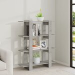 vidaXL Bibliothèque/Séparateur de pièce Gris béton 100x30x123 5 cm