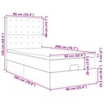 VidaXL Cadre de lit ottoman avec matelas noir 90x200 cm similicuir