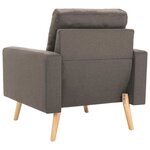 vidaXL Fauteuil Taupe Tissu