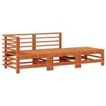 vidaXL Ensemble de salon de jardin 3 Pièces Brun cire Bois de pin massif