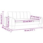 vidaXL Canapé pour enfants noir 70x45x30 cm tissu