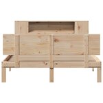 vidaXL Lit bibliothèque sans matelas 120x190 cm bois de pin massif
