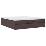 VidaXL Cadre de lit ottoman avec matelas marron foncé 160x200 cm tissu
