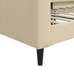 vidaXL Lit de repos crème 100x200 cm tissu