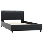 vidaXL Cadre de lit sans matelas noir similicuir 90x200 cm